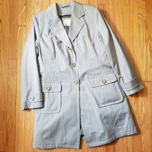 Worthington Short Trench Coat Sage Green Large